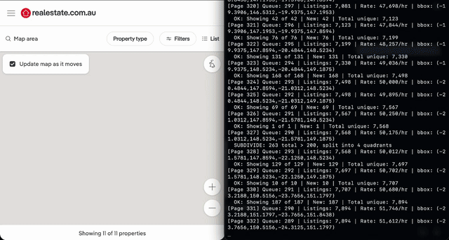 Realestate.com.au Scraper demo