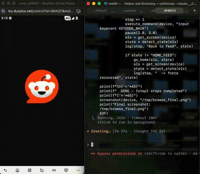 Reddit Mobile Automation demo
